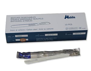 Boîtes de 10 scalpels à usage unique
